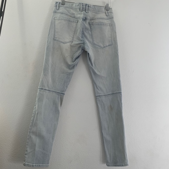 NINTH HALL Decoy Moto Light Aged Destructed JeansN - Picture 7 of 16